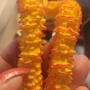Spiky Yellow and Orange Boa For Hulk Hogan